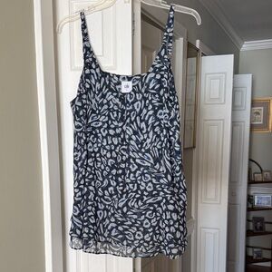 CAbi Cheetah Print  Patterned Chiffon Cami Blouse Sz. L